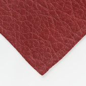 Couverture Polaire Nom du monogramme Personnalisé Rouge Brown cuir Lo (Coin)