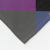 Couverture Polaire Nom du monogramme Plaid Purple (Coin)