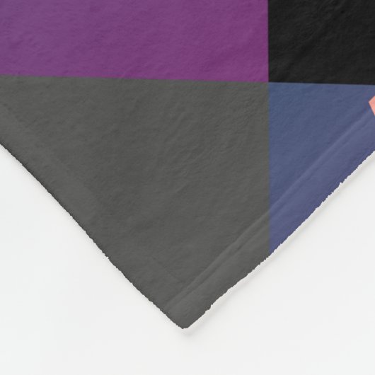 Couverture Polaire Nom du monogramme Plaid Purple (Coin)