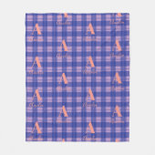 Couverture Polaire Nom du monogramme Plaid Purple Rose (Devant)