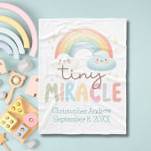 Couverture Polaire Nom du monogramme Rainbow Birth Stats Garçon Bébé