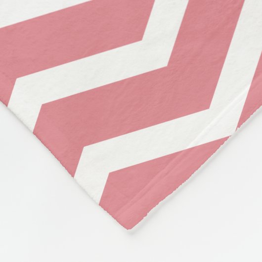 Couverture Polaire Nom du monogramme rose blanc Keepsaké Chevron (Coin)
