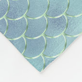 Couverture Polaire Nom du monogramme Sirène initiale bleu pourpre ver (Coin)