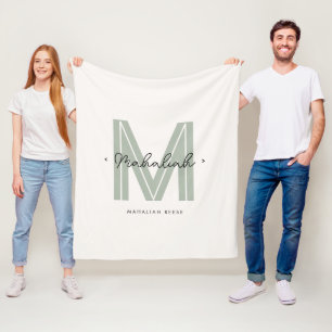 Couverture Polaire Nom du script vert Sage