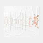 Couverture Polaire Nom Écriture Identité chrétienne Bible Floral (Devant (Horizontal))