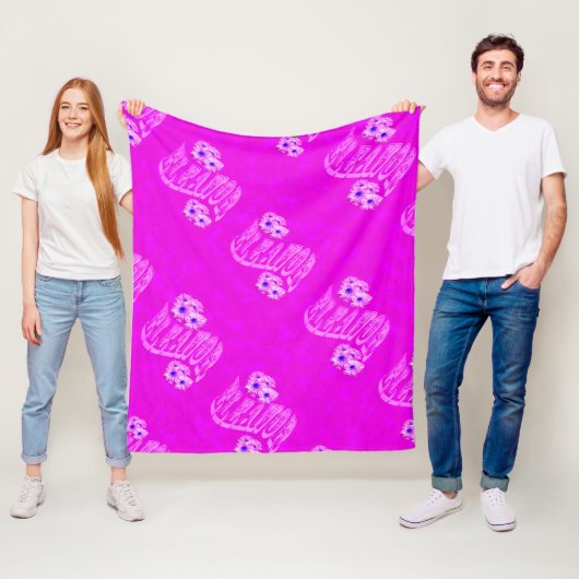 Couverture Polaire Nom Eleanor Logo Avec Faisceaux, (En situation)