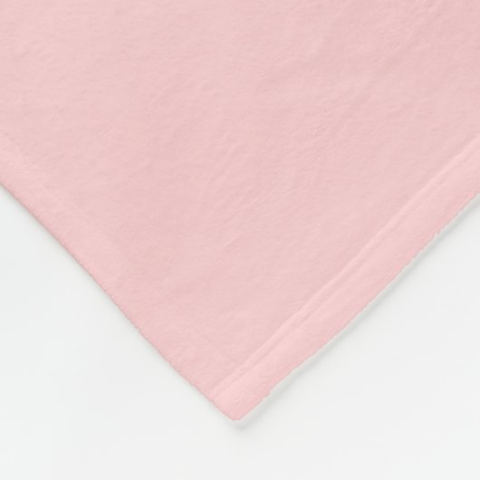 Couverture Polaire Nom élégant Monogramme | Blanc et rose (Coin)