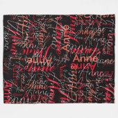 Couverture Polaire Nom estampé en rouge tout-en-noir (Devant (Horizontal))