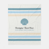 Couverture Polaire Nom et emplacement personnalisés Maison de plage (Devant)