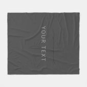 Couverture Polaire Nom et monogramme du cool | gris foncé (Devant (Horizontal))