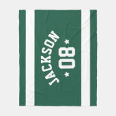 Couverture Polaire Nom et numéro de l'athlète personnalisé Forest Gre (Devant)