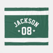 Couverture Polaire Nom et numéro de l'athlète personnalisé Forest Gre (Devant (Horizontal))