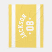 Couverture Polaire Nom et numéro de l'athlète personnalisé Jaune (Devant)