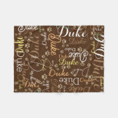 Couverture Polaire Nom et pattes de chien personnalisées partout sur  (Devant (Horizontal))