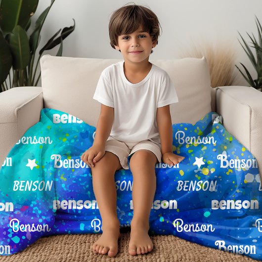 Couverture Polaire Nom extensible et éclatant personnalisé