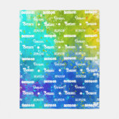 Couverture Polaire Nom extensible et éclatant personnalisé (Devant)