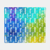 Couverture Polaire Nom extensible et éclatant personnalisé (Devant (Horizontal))