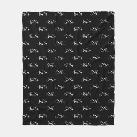 Couverture Polaire Nom extensible tout en noir (Devant)
