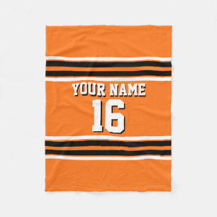 Couverture Polaire Nom fait sur commande orange de nombre de Jersey