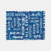 Couverture Polaire Nom fait sur commande personnalisé pour Austin (Devant (Horizontal))