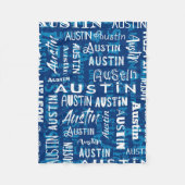 Couverture Polaire Nom fait sur commande personnalisé pour Austin (Devant)