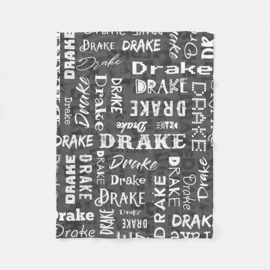 Couverture Polaire Nom fait sur commande personnalisé pour Drake (Devant)