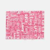 Couverture Polaire Nom fait sur commande personnalisé pour Lucy (Devant (Horizontal))