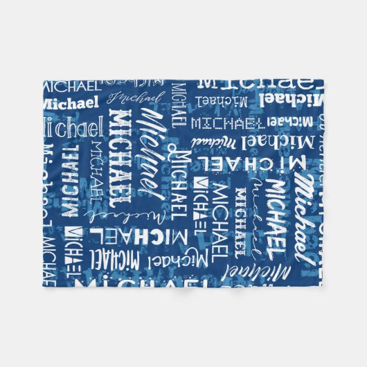 Couverture Polaire Nom fait sur commande personnalisé pour Michael (Devant (Horizontal))