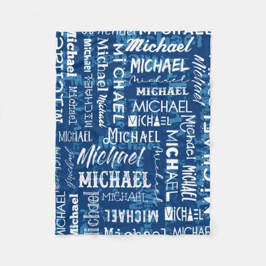 Couverture Polaire Nom fait sur commande personnalisé pour Michael (Devant)