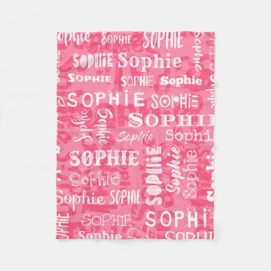 Couverture Polaire Nom fait sur commande personnalisé pour Sophie (Devant)