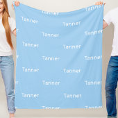 Couverture Polaire Nom Fleece Blanket Bleu Custom Baby Boy Cadeaux