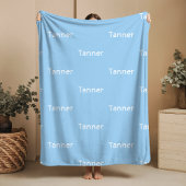 Couverture Polaire Nom Fleece Blanket Bleu Custom Baby Boy Cadeaux