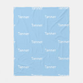 Couverture Polaire Nom Fleece Blanket Bleu Custom Baby Boy Cadeaux (Devant)
