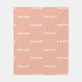 Couverture Polaire Nom Fleece Blanket Blush personnalisé bébé fille c (Devant)