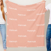 Couverture Polaire Nom Fleece Blanket Blush personnalisé bébé fille c