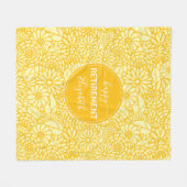 Couverture Polaire Nom floral jaune de la retraite (Devant (Horizontal))