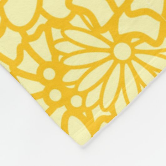 Couverture Polaire Nom floral jaune de la retraite (Coin)