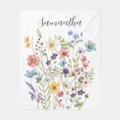 Couverture Polaire Nom floral rose (Devant)