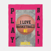 Couverture Polaire Nom framboise de basketball (Devant)