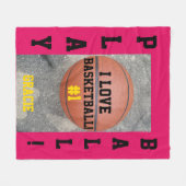 Couverture Polaire Nom framboise de basketball (Devant (Horizontal))