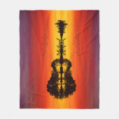 Couverture Polaire Nom guitariste orange moderne Aquarelle (Devant)