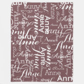 Couverture Polaire Nom imprimé en blanc sur une brique rouge (Devant)