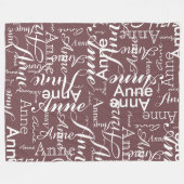 Couverture Polaire Nom imprimé en blanc sur une brique rouge (Devant (Horizontal))