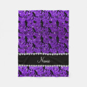 Couverture Polaire Nom indigo violet parties scintillant champ coeur  (Devant)
