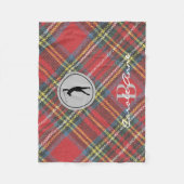 Couverture Polaire Nom initial Femme Golfer, Stewart Tartan Plaid (Devant)
