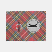 Couverture Polaire nom initial Man Golfer Royal Stewart Tartan Plaid (Devant (Horizontal))