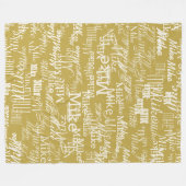 Couverture Polaire Nom Jaune clair Allover Empilé Ocher Jaune (Devant (Horizontal))
