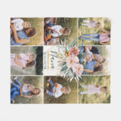 Couverture Polaire nom modifiable 8 photo couleur d'aquarelle girly r (Devant (Horizontal))