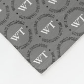 Couverture Polaire Nom (monogramme circulaire) estampillé partout sur (Coin)