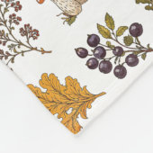 Couverture Polaire Nom Monogramme Feuilles de Champignon Rustique de (Coin)